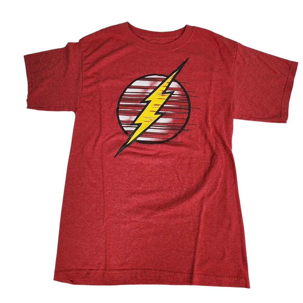 DC Comics Unisex The Flash Graphic T-Shirt Size Small Red Lightning Bolt Logo